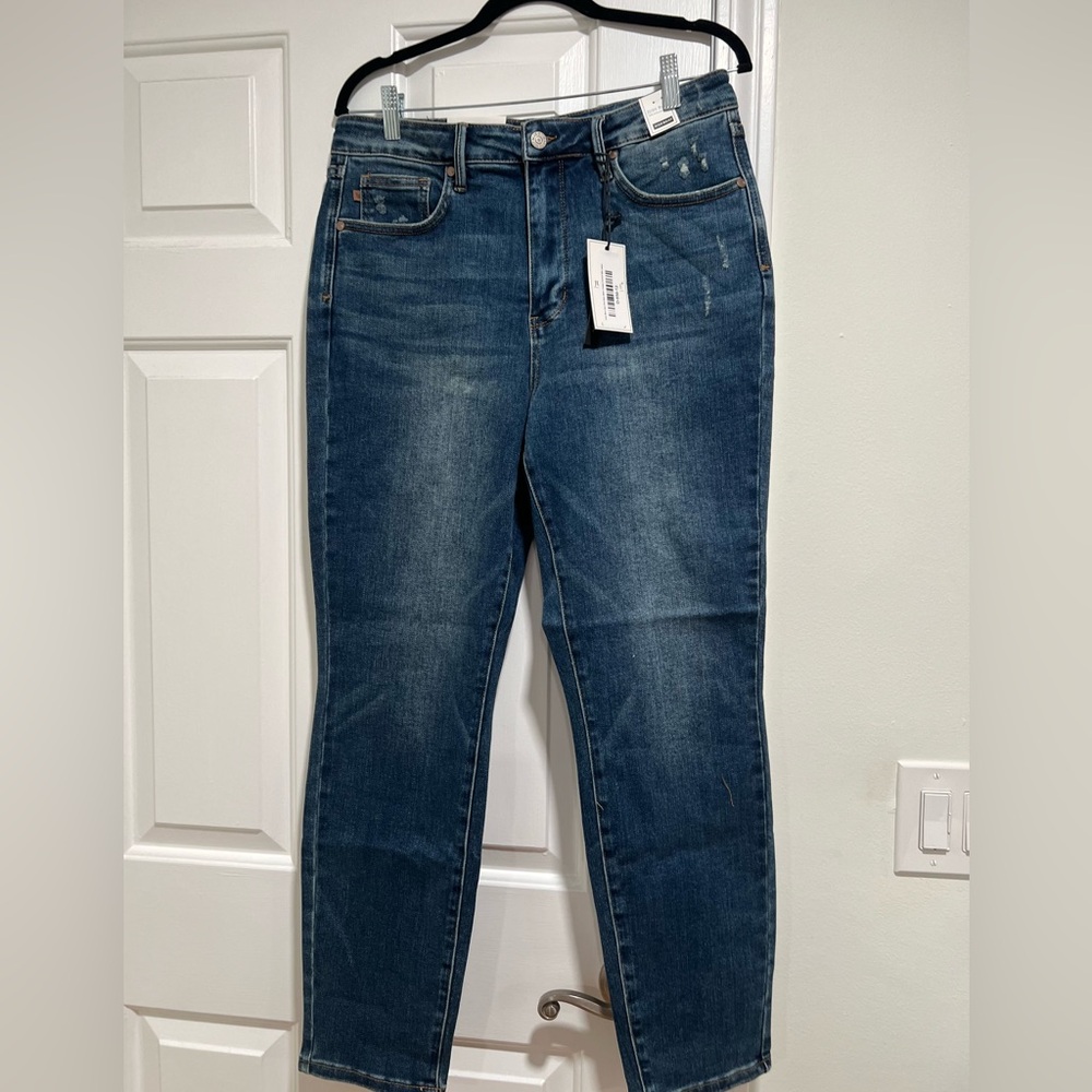 NWT JUDY BLUE HIGH RISE DARK WASH TUMMY CONTROL SLIM JEANS